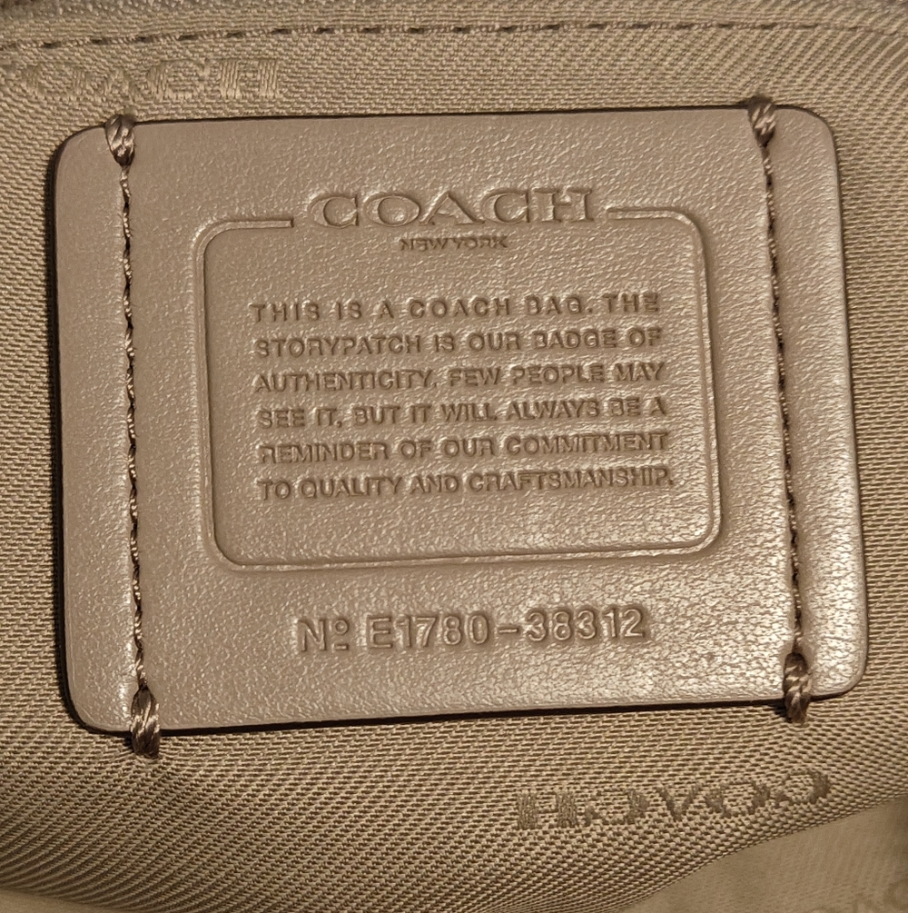 COACH Taylor Tote In Tan Pebble Leather - Picture 7 of 16